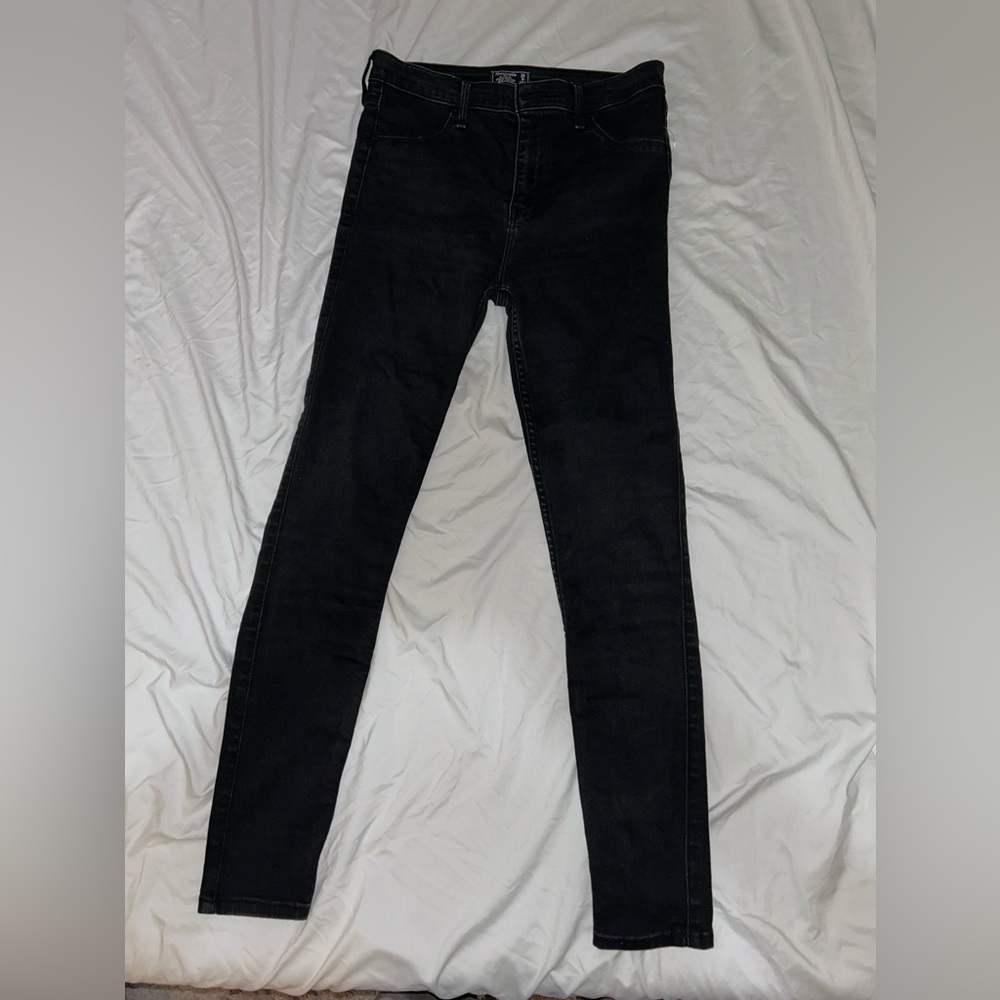 Abercrombie & Fitch Jeans Women's Simone High Rise Jean Leggig Black Size 29 8R